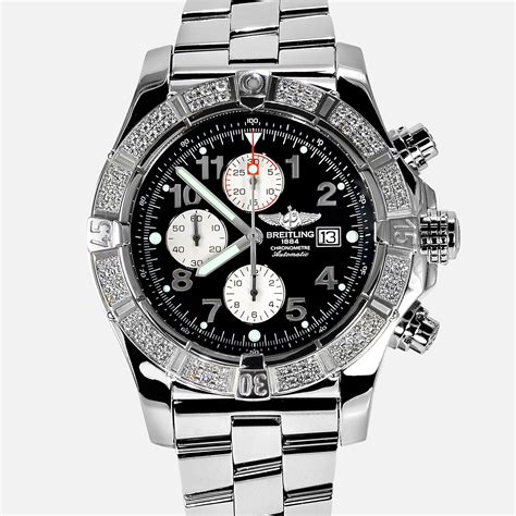 breitling super avenger mens watch diamond bezel|breitling super avenger ii chronograph.